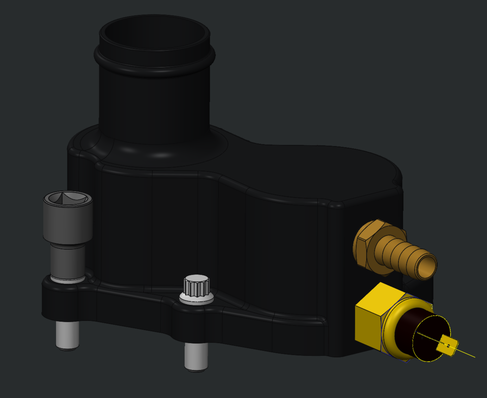 CAD model showing product architecture, interfaces, and component integration