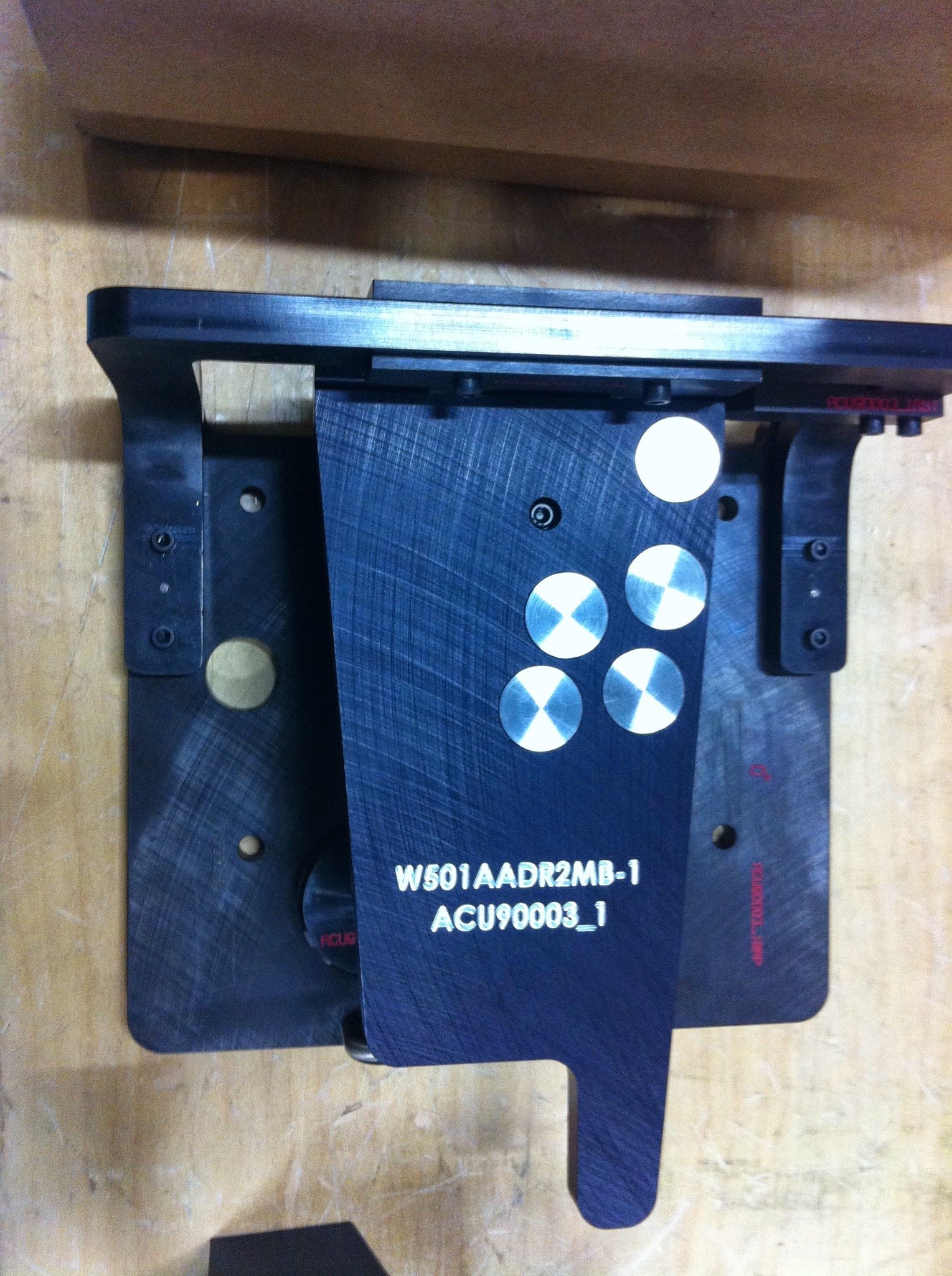 Blade simulator installed in the newer reusable turbine fixture